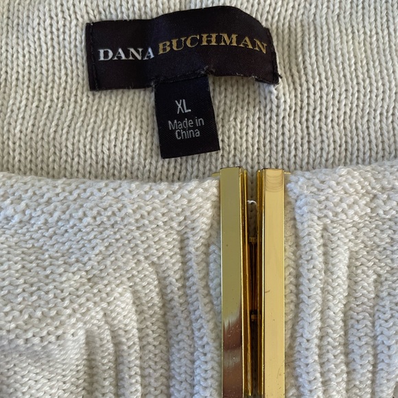 Dana Buchman Ivory Knit with Metallic Details - Picture 2 of 4